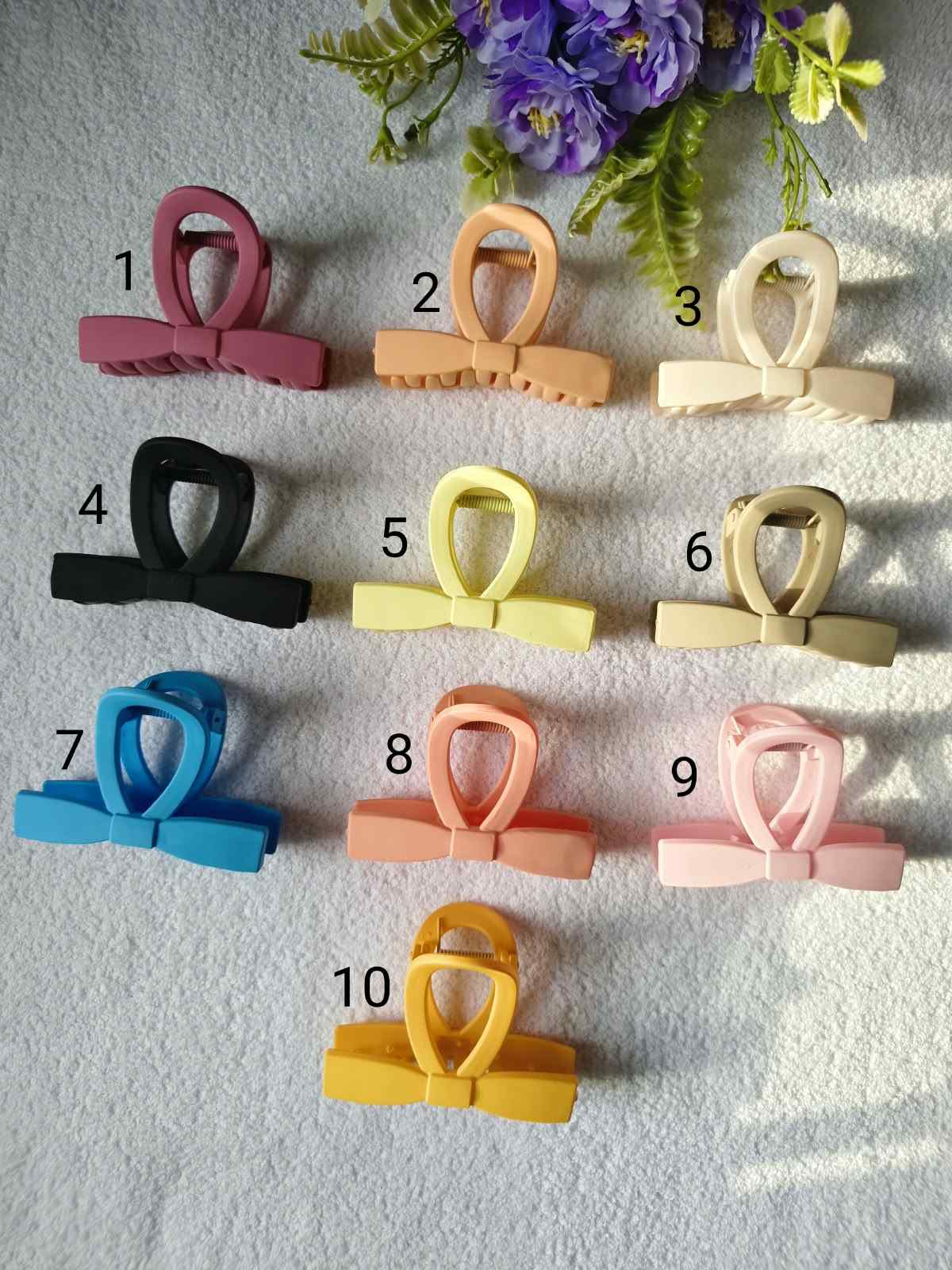 Bow hair claw clips 