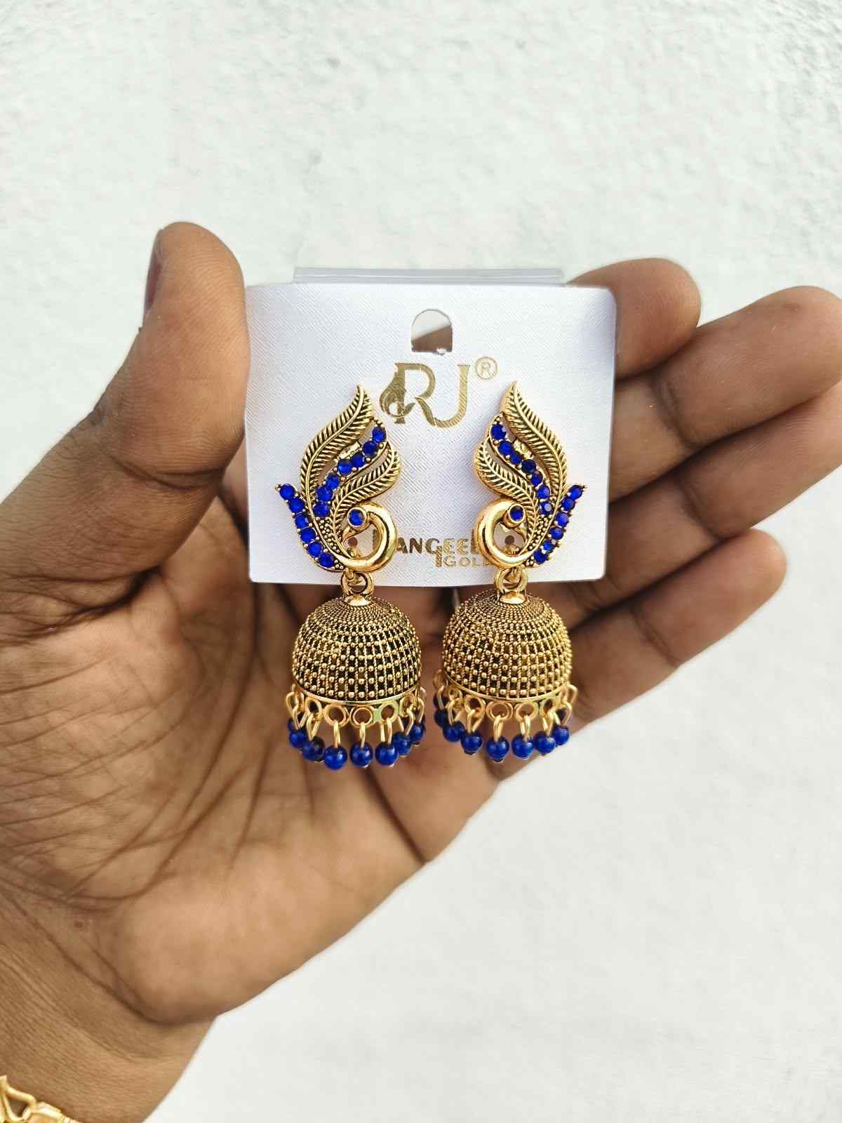 Peacock design jhumka